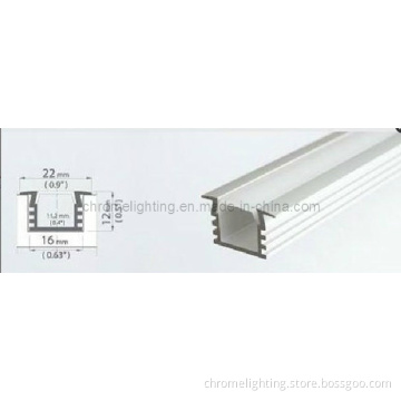 Alu Profile for LED Light, Smart Alu Profile for LED Lights, with PC Shade, End Caps, Clips and Screws, W22mm Xh12mm